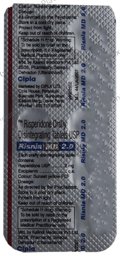 Risnia MD 2mg Tablet 10s