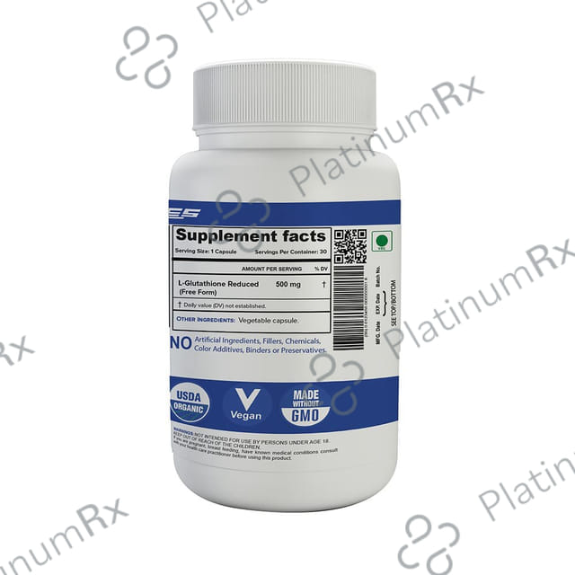 Nutrija L-Glutathione Reduced 500mg Capsule