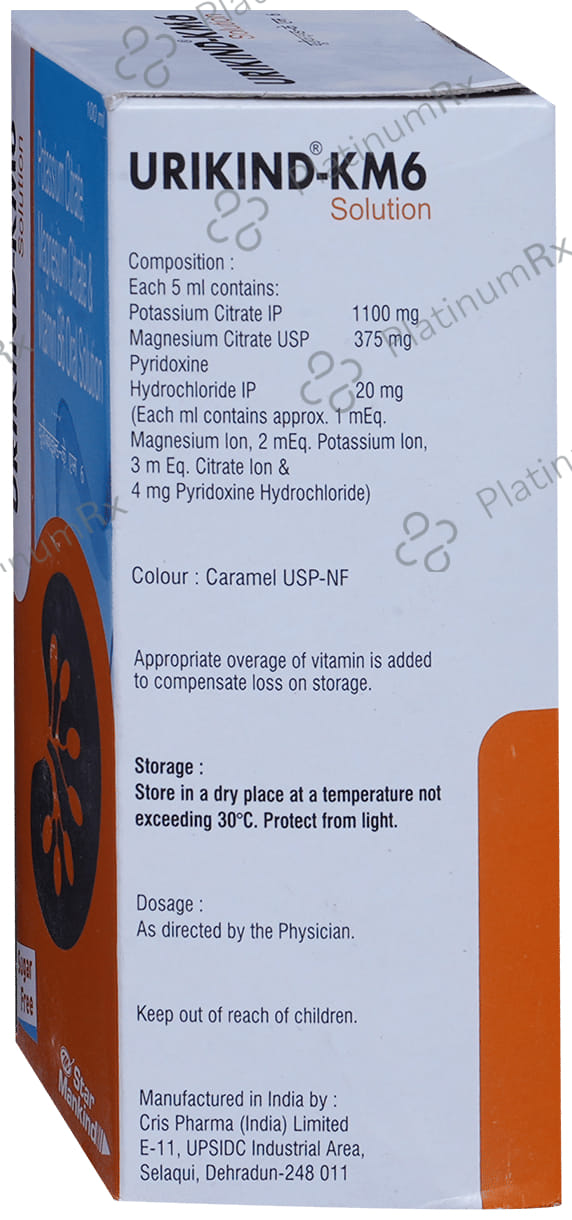 Urikind KM6 375/1100/20mg Oral Solution 100ml