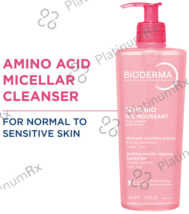 Bioderma Sensibio Gel Moussant Soothing Micellar Cleansing Foaming Gel 500 ml