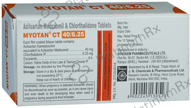 Myotan CT 40/6.25mg Tablet 10s