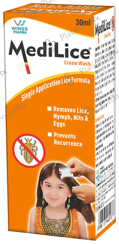 Medilice 1% Anti Lice Wash Cream 30gm