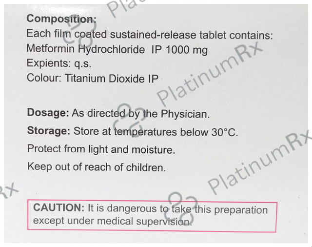Srimet SR 1000mg Tablet 10s