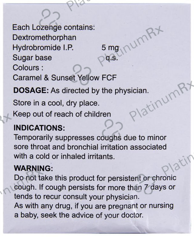 Alex Cough 5mg Lozenges Lemon Ginger 10s