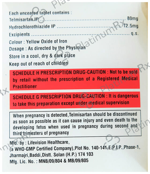 Telmeneed H 80 Tablet