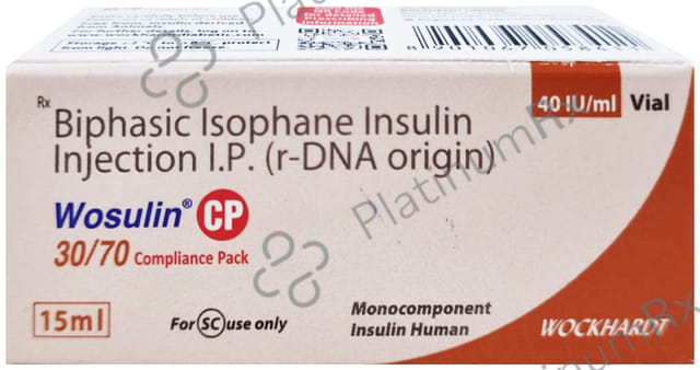 Wosulin CP 30/70 Compliance Pack (40 IU/ml) (1X15ml Vial)