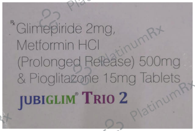 Jubiglim Trio 2 2/500/15mg Tablet PR 15s