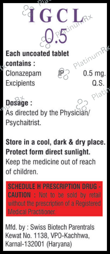 Igcl 0.5mg Tablet