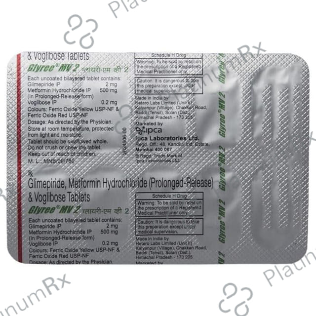 Glyree MV 2/500/0.2mg Tablet PR 10s