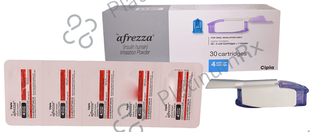 Afrezza (4 Units per Cartridge + 1 Inhaler) Powder For Inhalation Cartridges 30s
