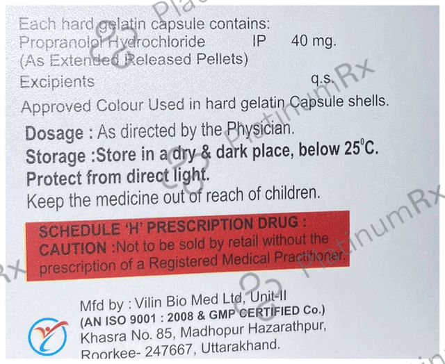 Psynolol TR 40mg Capsule 10s