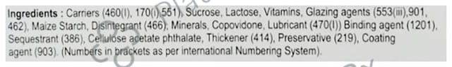 Zindervit Tablet 15s