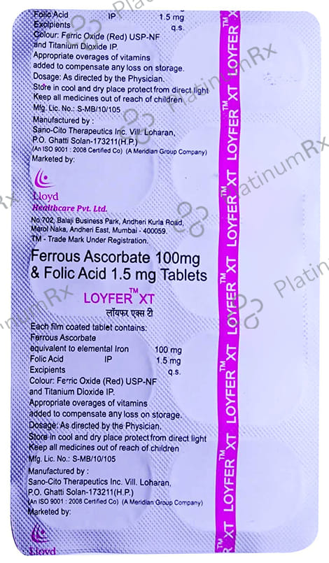 Loyfer XT 100/1500mcg Tablet 10s