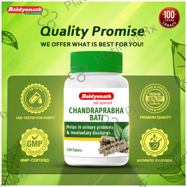 Baidyanath Chandraprabha Bati for Urinary Health 100 tablets