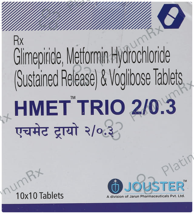 Hmet Trio 2/500/0.3mg Tablet 10s