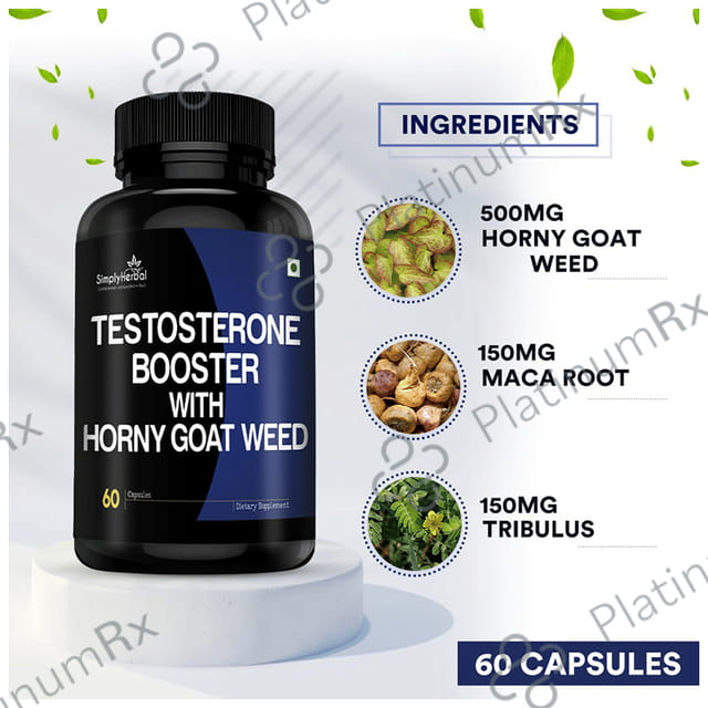 Simply Herbal Testosterone Booster With Horny Goat Weed Capsule