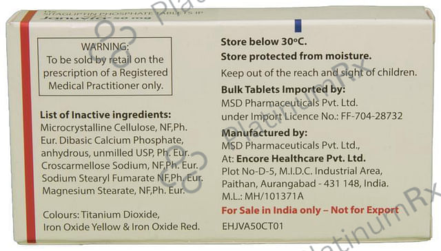 Januvia 50mg Tablet 7s