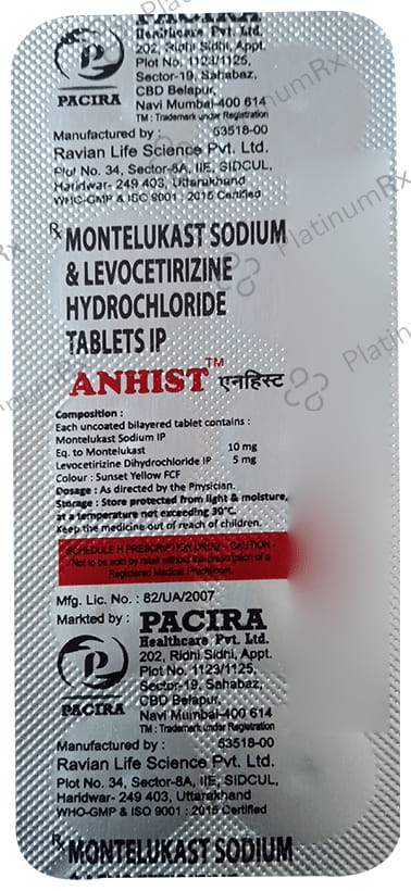 Anhist 10/5mg Tablet 10s