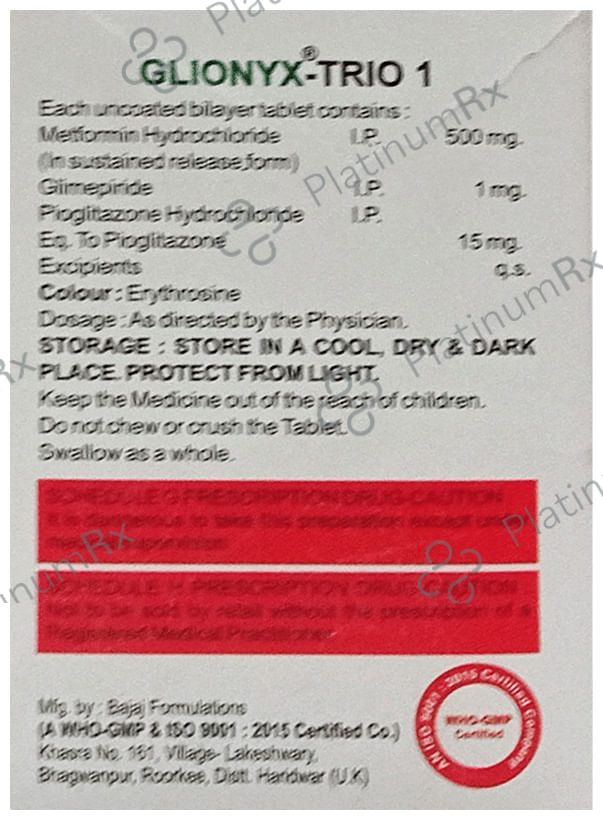 Glionyx-Trio 1 Tablet SR