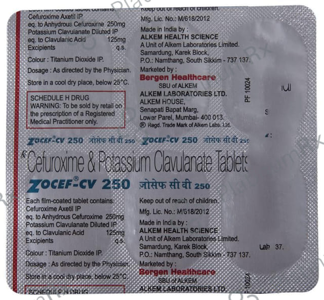 Zocef CV 250/125mg Tablet 6s