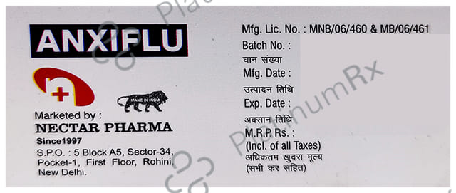 Anxiflu 0.25/20mg Tablet 10s