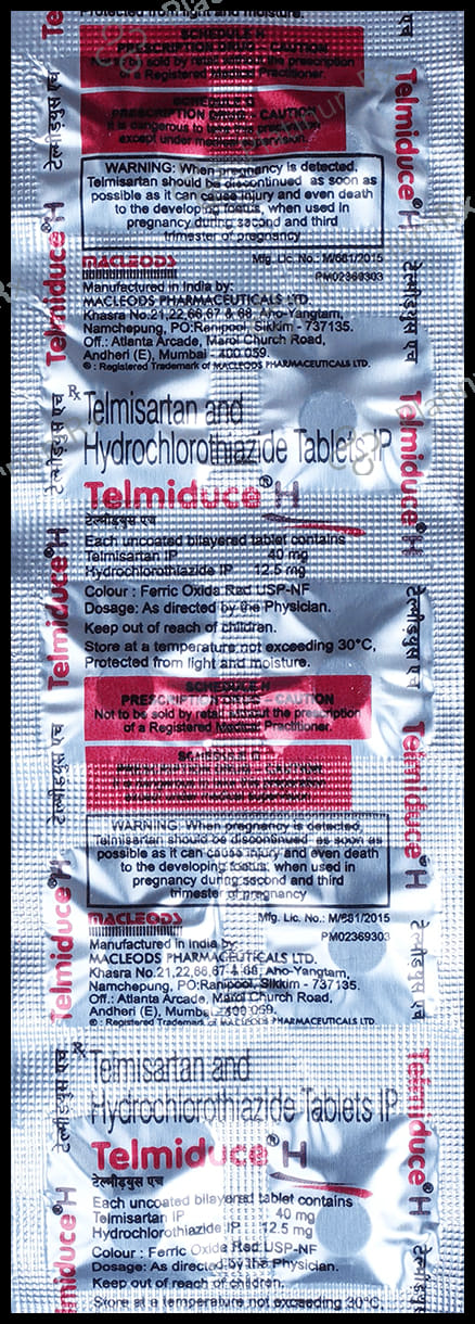 Telmiduce H 40/12.5mg Tablet 10s