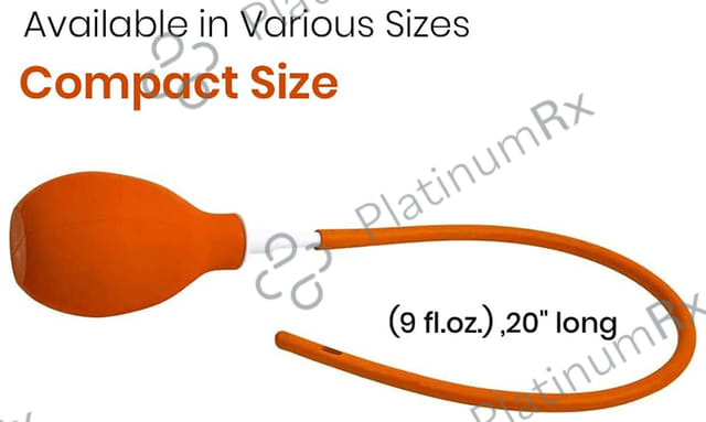 HealthAndYoga Bulb Syringe with Colon Tube Open End 30 FR