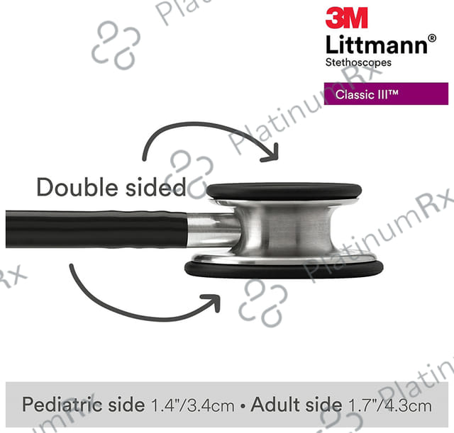 3M Littmann 5620 Classic III Stethoscope, Black Tube, 27 Inch