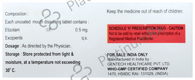 Etihead MD 0.5 Tablet 0s