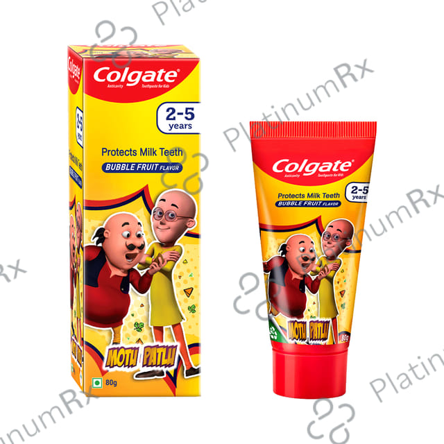 Colgate Kids Toothpaste for 2 to 5 Years Bubble Fruit Motu Patlu