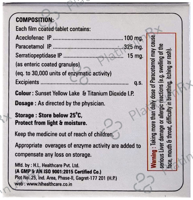 APS Risk Plus 100/325/15mg Tablet 10s