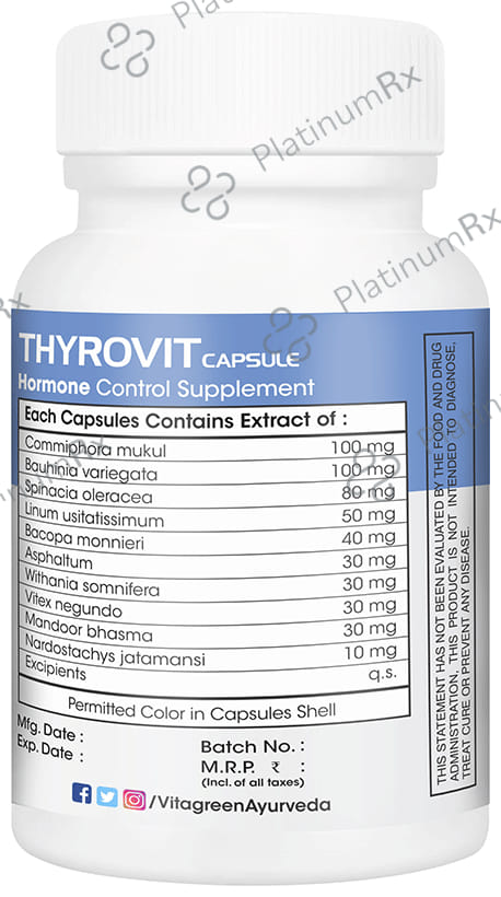 Vitagreen Thyrovit 500mg Capsule