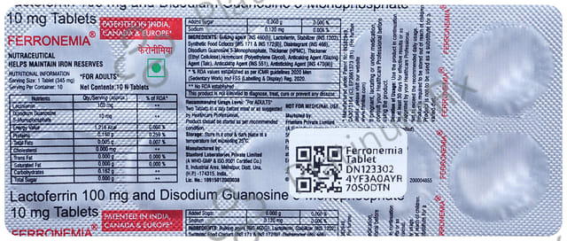 Ferronemia 100/10mg Tablet 10s