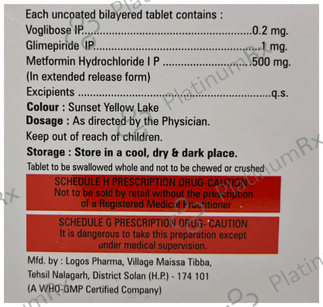 Justmet Safe 1mg/500mg/0.2mg Tablet