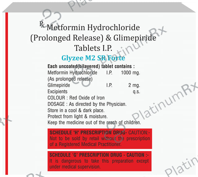 Glyzee M2/1000mg Forte Tablet SR 10s