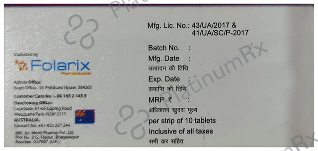 Folpose Plus 10/0.5mg Tablet 10s