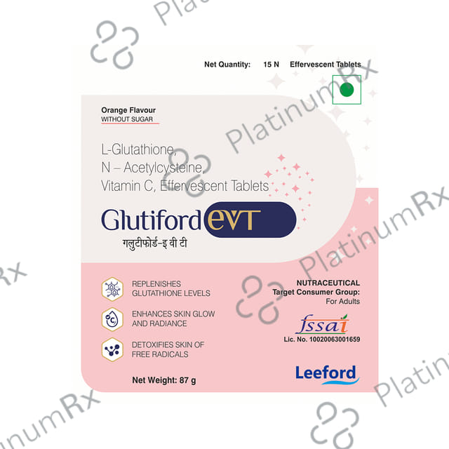 Glutiford EVT Orange Sugar Free Effervescent Tablet