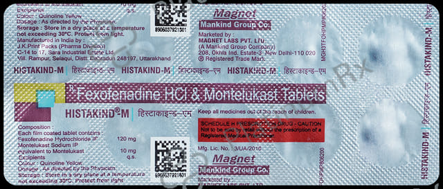 Histakind M 120/10mg Tablet 10s