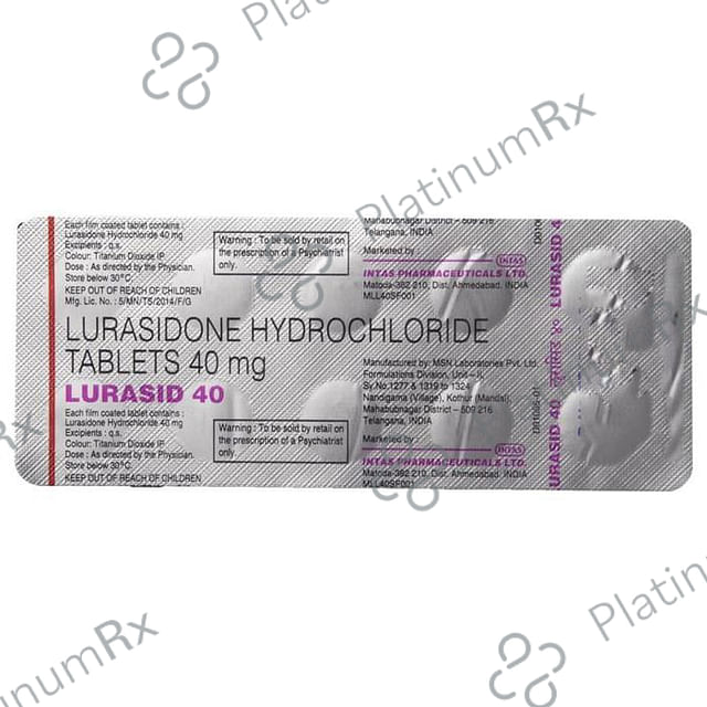 Lurasid 40mg Tablet 10s
