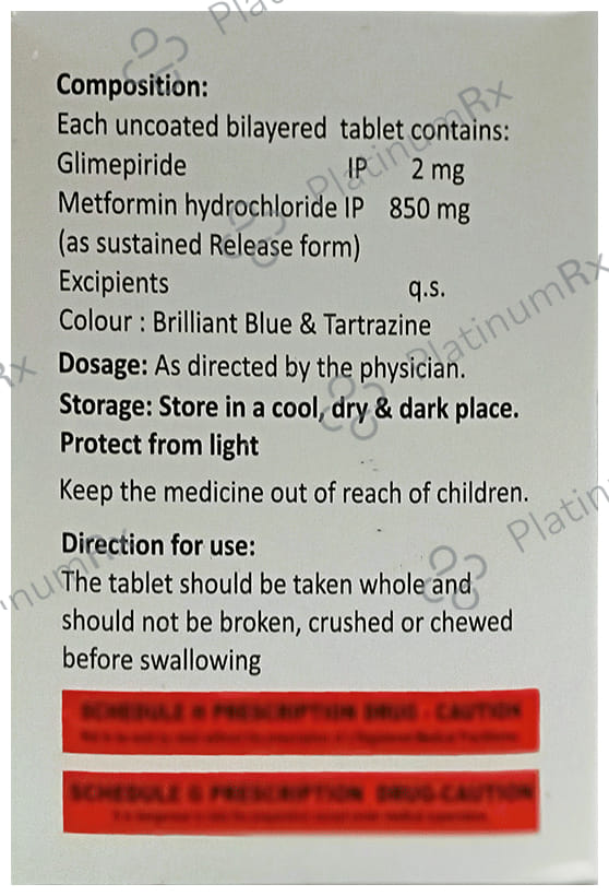 Glimibeat Plus 2mg Tablet SR 10s