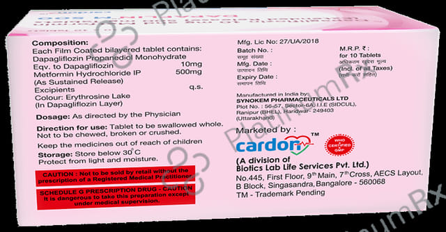 Dapaflin M 10mg/500mg Tablet