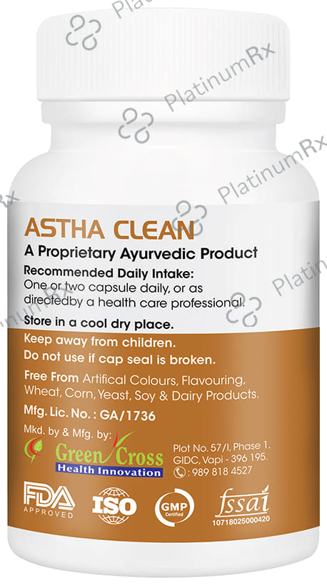 Vitagreen Astha Clean 500mg Capsule