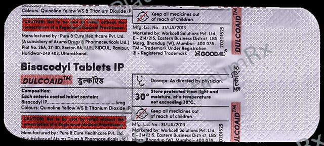 Dulcoaid 5mg Tablet 10s