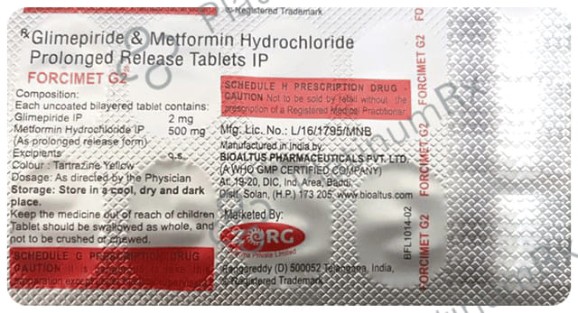 Forcimet G 2 Tablet PR 10s