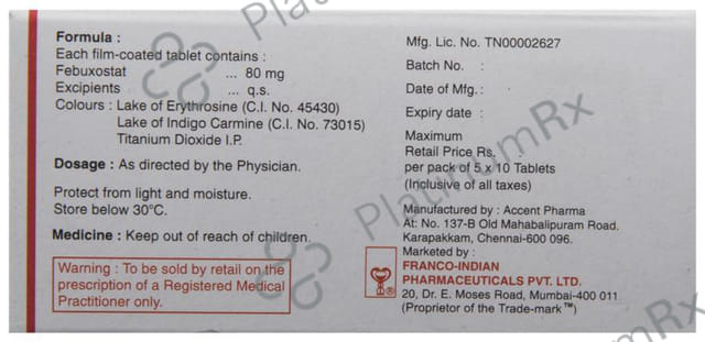 Foxstat 80mg Tablet 10s