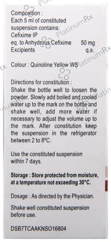 Mahacef 50mg Dry Syrup 30ml