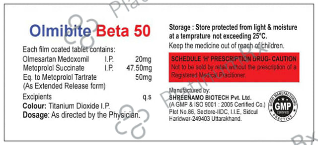 Olmibite Beta 50 Tablet ER 10s