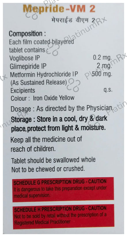Mepride VM 2/500/0.2mg Tablet SR 15s