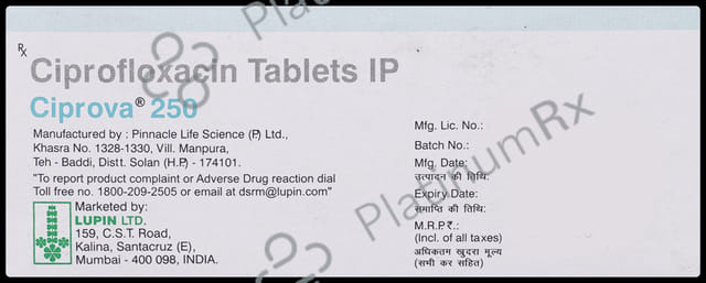 Ciprova 250mg Tablet