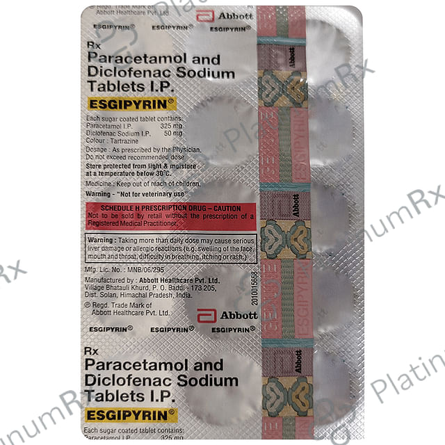 Esgipyrin 50/325mg Tablet 15s